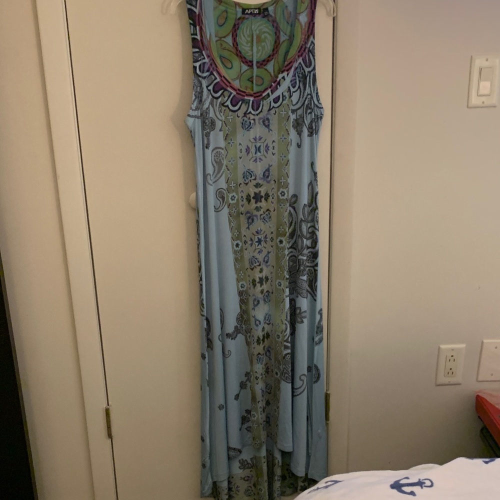 Apt. 9 Light Blue Paisley Maxi Dress
